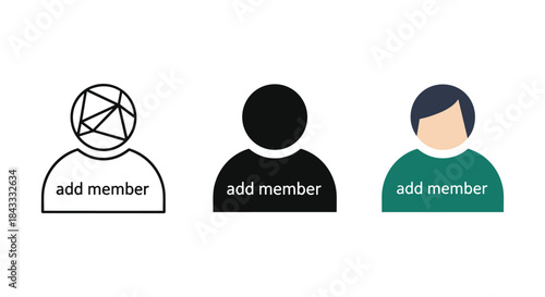 Add member illustration with different user icons