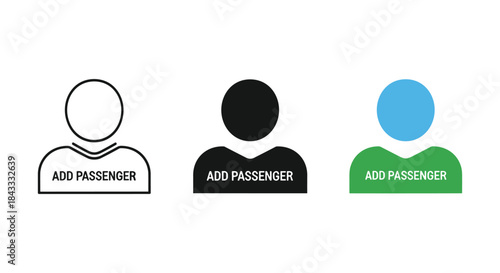 Add passenger icon set with different color