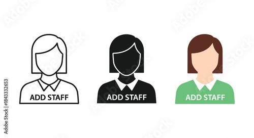 Add staff illustration featuring three female characters