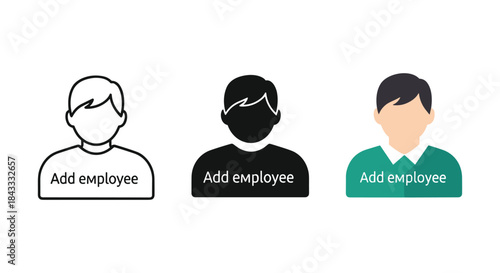 Add employee illustration with various styles