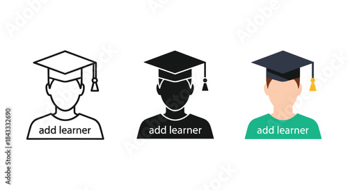 Add learner icons representing education and learning