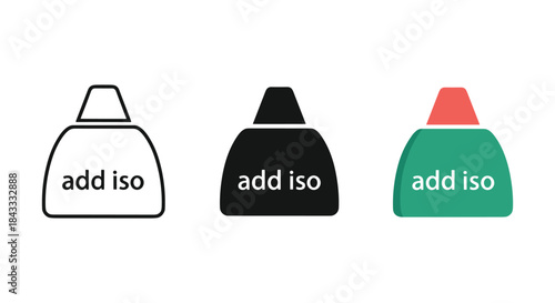 Add iso button icons in different colors