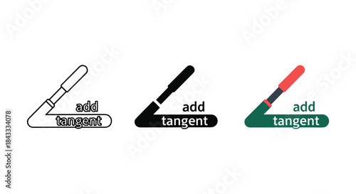 Add tangent icon set in different colors and styles
