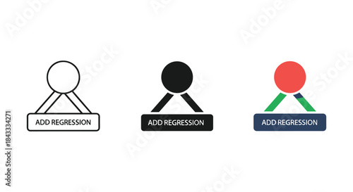 Add regression icon set in different colors and styles