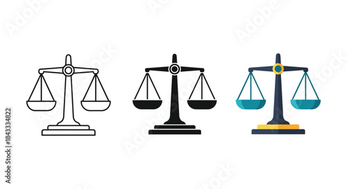 Different styles of scales for weighing objects