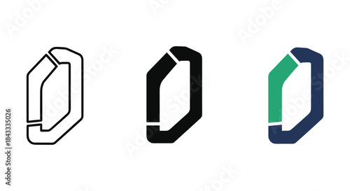 Logo design variations on white background