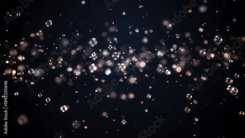 Wallpaper Mural Abstract bokeh lights and particles floating in dark space. Torontodigital.ca