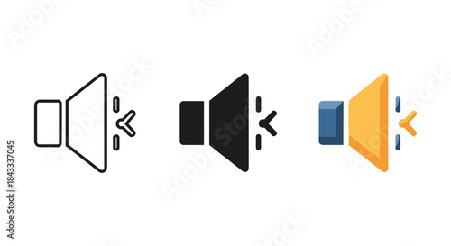 Speaker icons representing sound emission