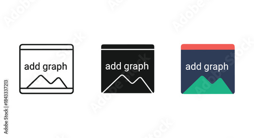 Add graph icon set in different styles and colors