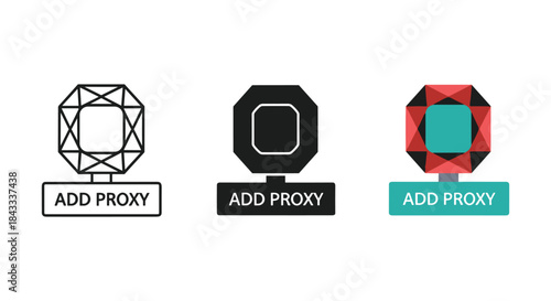 Add proxy button icons in different styles