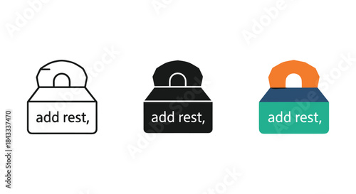 Add rest icon set in different style and color