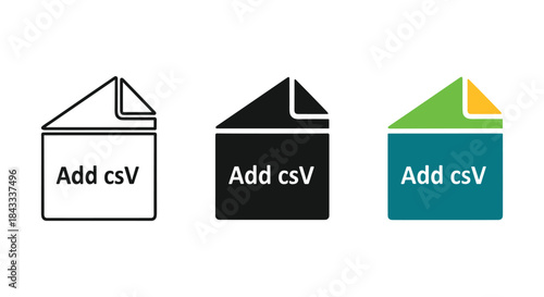 Add csv file icons in different colors
