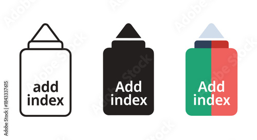 Add index ink bottle icons in different styles