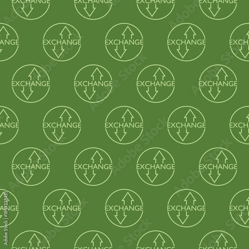 Money Exchange seamless pattern isolated on color background