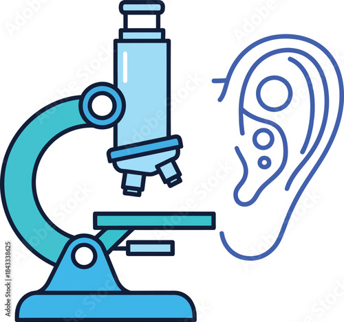 Ear Examination Microscope Medical Vector
