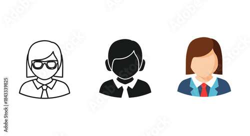 Group of business professionals illustrated