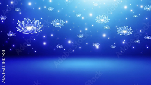 Vaikunta Ekadashi Devotional Background with Lotus Light Bokeh