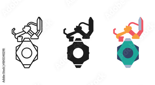 Different styles of sprinkler head icons