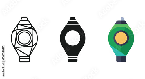 Three different style watch icons