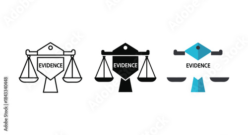 Evidence based scales logo design elements