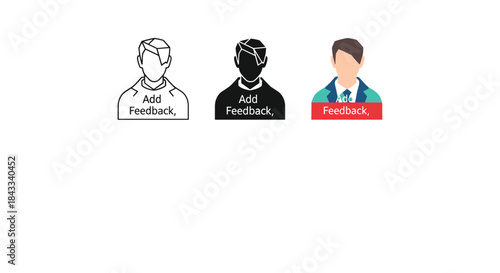 Illustration of people giving feedback to each other