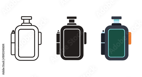 Three different styles of portable power bank