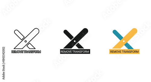 Remove transform logo design variations