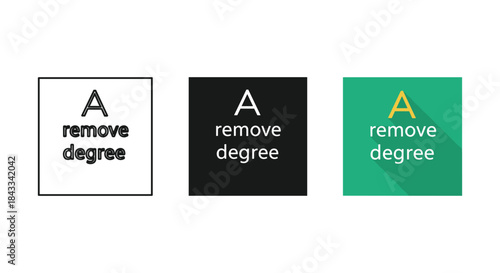 Remove degree icon set in different colors and styles