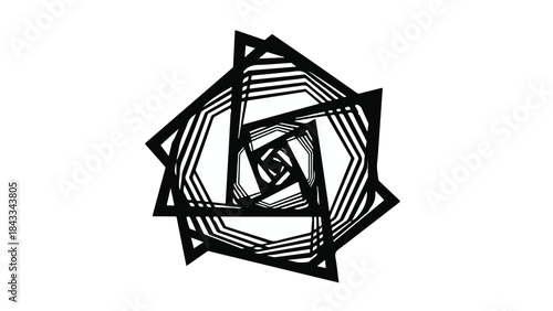 Intricate geometric pattern with a mesmerizing optical illusion effect