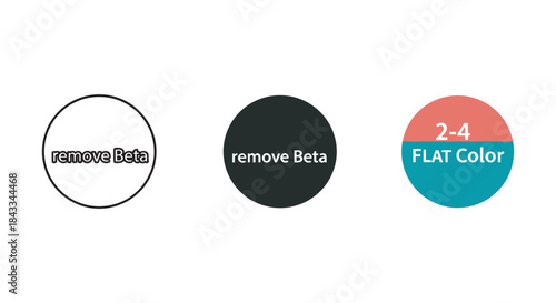 Design elements with remove beta and flat color options