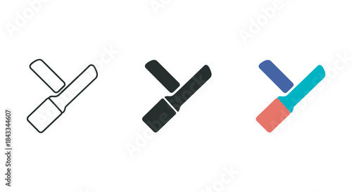 Logo design variations on white background