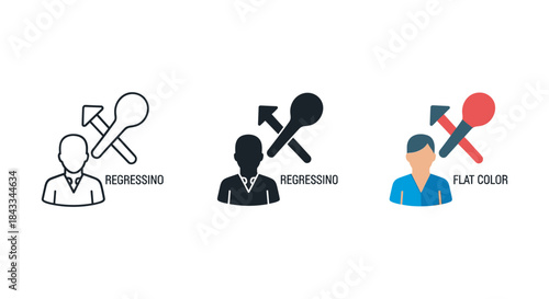 Different style icon set for user and paddle
