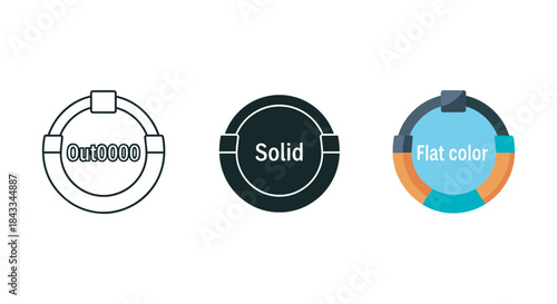 Poker chip illustration set