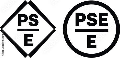 PSE Electrical Safety Certification Symbol Vector