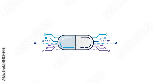 Digital Pharmaceutical Capsule with Circuitry Network.
