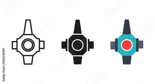 Smartwatch icon set with various color schemes
