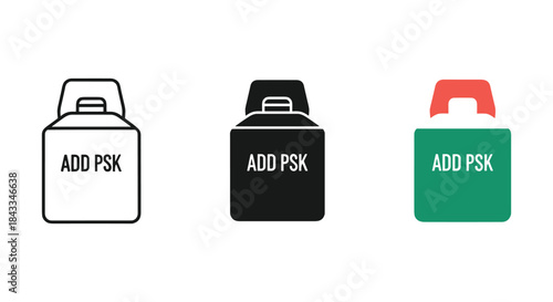 Add psk icon set in different colors