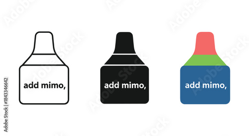 Vape juice bottles with add mimo label
