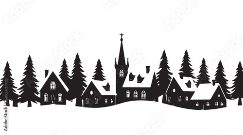 Christmas, Holiday market ambiance fills the air with festive lights and merry christmas, Landscapes decorated christmas tree