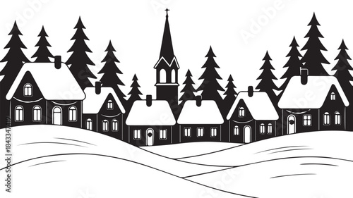 Christmas, Holiday market ambiance fills the air with festive lights and merry christmas, Landscapes decorated christmas tree