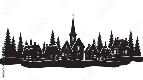 Christmas, Holiday market ambiance fills the air with festive lights and merry christmas, Landscapes decorated christmas tree