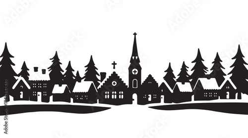 Christmas, Holiday market ambiance fills the air with festive lights and merry christmas, Landscapes decorated christmas tree