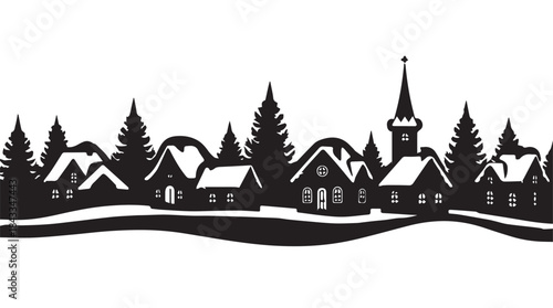 Christmas, Holiday market ambiance fills the air with festive lights and merry christmas, Landscapes decorated christmas tree