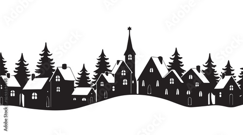 Christmas, Holiday market ambiance fills the air with festive lights and merry christmas, Landscapes decorated christmas tree