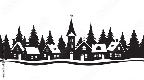 Christmas, Holiday market ambiance fills the air with festive lights and merry christmas, Landscapes decorated christmas tree