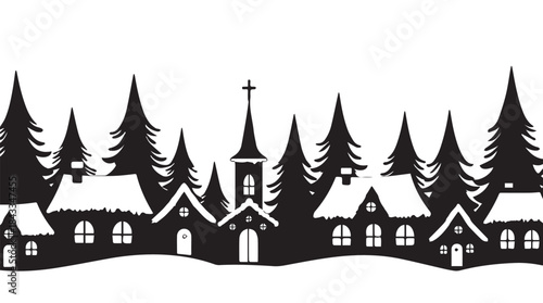 Christmas, Holiday market ambiance fills the air with festive lights and merry christmas, Landscapes decorated christmas tree