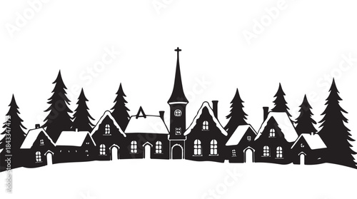 Christmas, Holiday market ambiance fills the air with festive lights and merry christmas, Landscapes decorated christmas tree