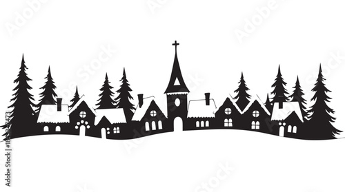 Christmas, Holiday market ambiance fills the air with festive lights and merry christmas, Landscapes decorated christmas tree