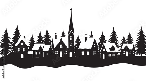 Christmas, Holiday market ambiance fills the air with festive lights and merry christmas, Landscapes decorated christmas tree