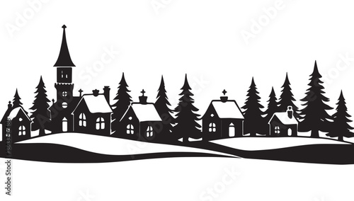 Christmas, Holiday market ambiance fills the air with festive lights and merry christmas, Landscapes decorated christmas tree